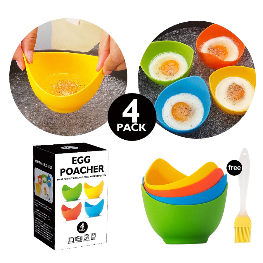 Silicone Egg Poacher (Set of 4 PCS) – Shop FluffyBerry