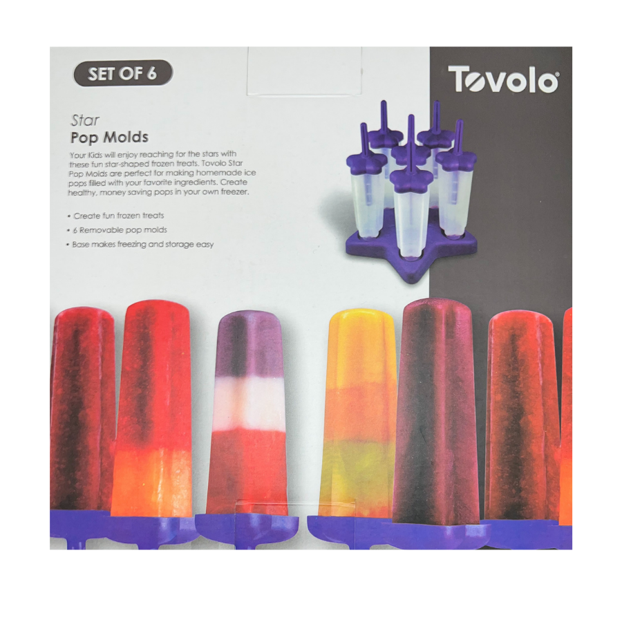 TOVOLO Frozen Star Pop Molds ~ Set of 6