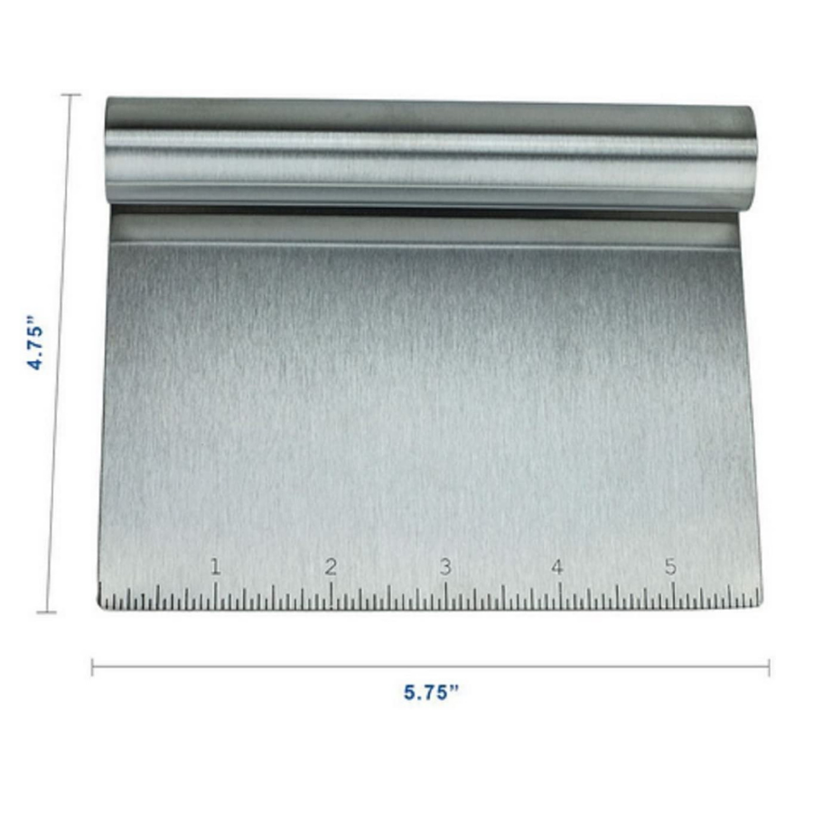 BOULEVARD BAKING | STAINLESS STEEL Dough Scraper Tool with Ruler ...