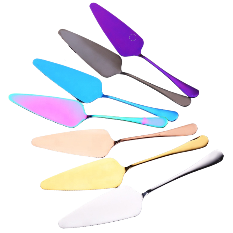 STAINLESS STEEL CAKE SERVERS in 7 Fun Colors