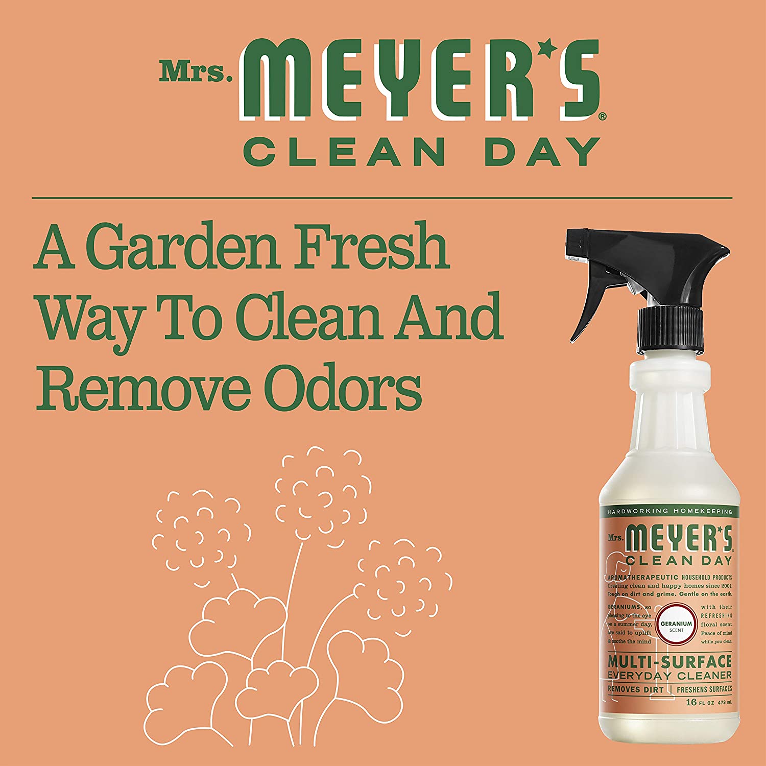 MRS. MEYER'S CLEAN DAY Multi-Surface Cleaner in Geranium